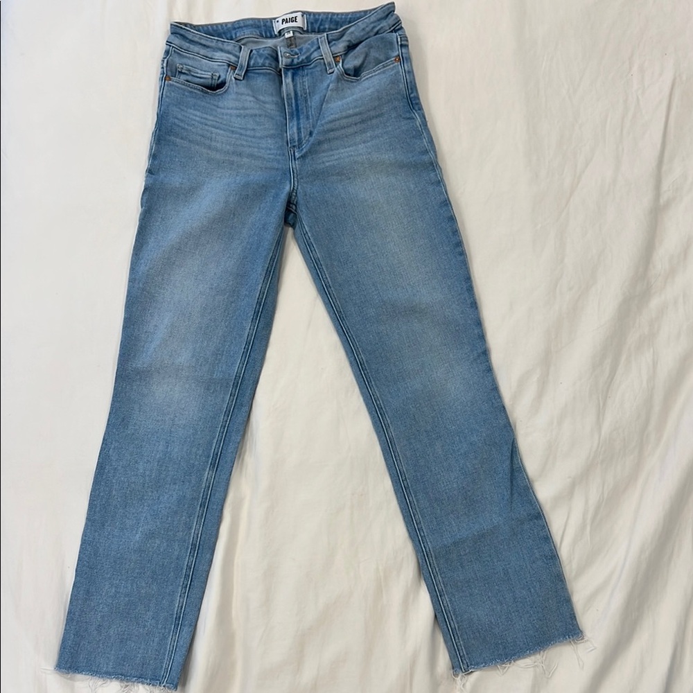 PAIGE (Size 28) Blue Straight Leg Jeans with Classic Cut